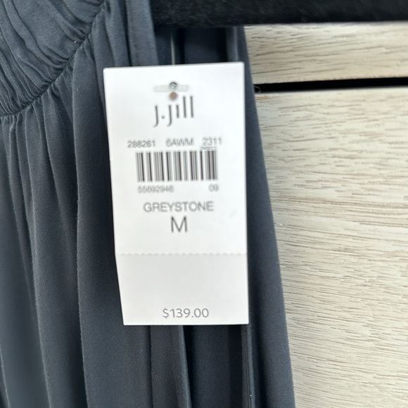 NWT J Jill Embellished Halter-Neck Dress Greystone Color Size M - Picture 6 of 7